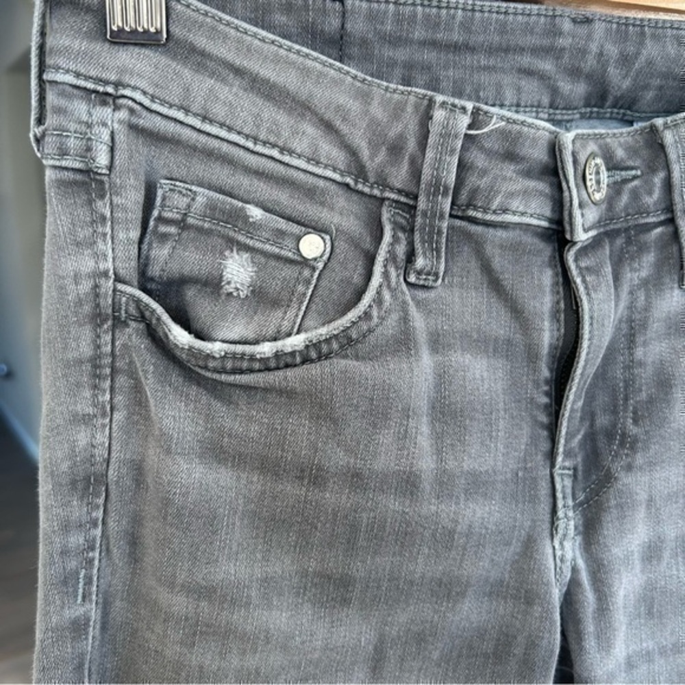 💋H&M &Denim super skinny distressed gray wash jeans 👖 denim 25/30 - Picture 4 of 10